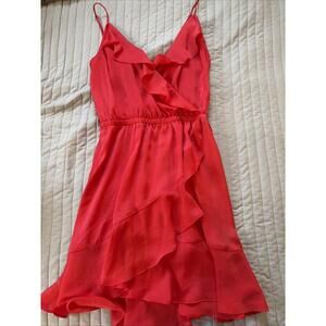 Express Women’s Red Ruffle Dress Size Small Sleeveless